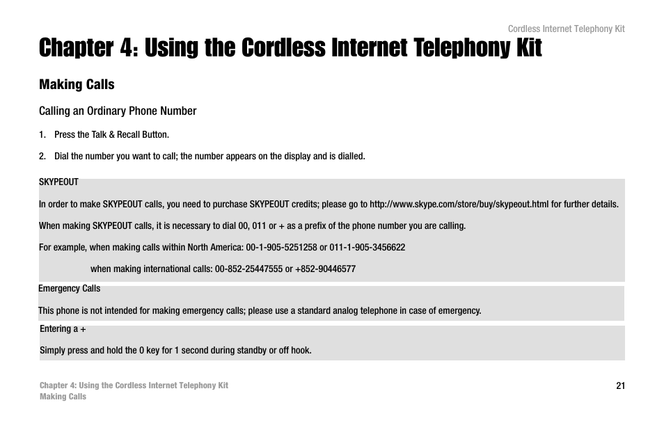 Making calls | Linksys CIT200 User Manual | Page 28 / 100