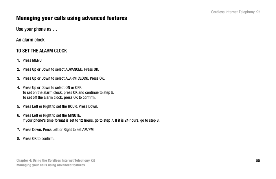 Managing your calls using advanced features | Linksys CIT200 User Manual | Page 62 / 100