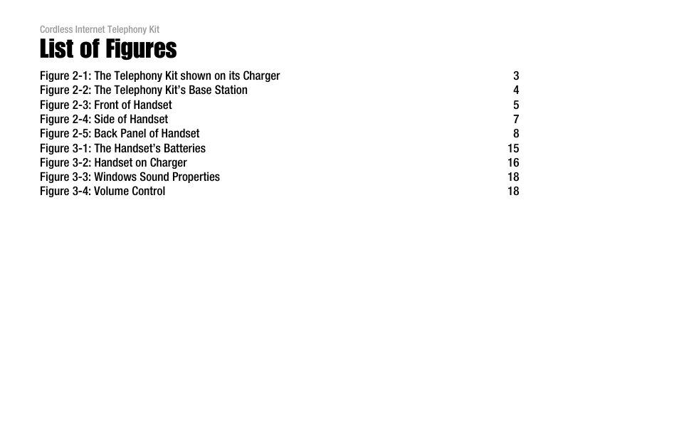 List of figures | Linksys CIT200 User Manual | Page 7 / 100