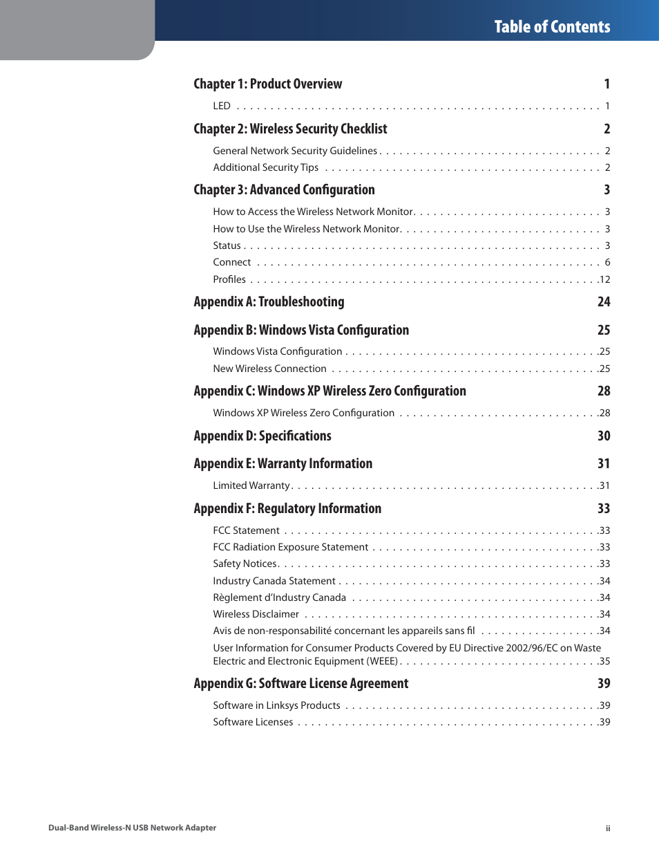 Linksys DUAL-BAND WIRELESS-N WUSB600N User Manual | Page 3 / 53