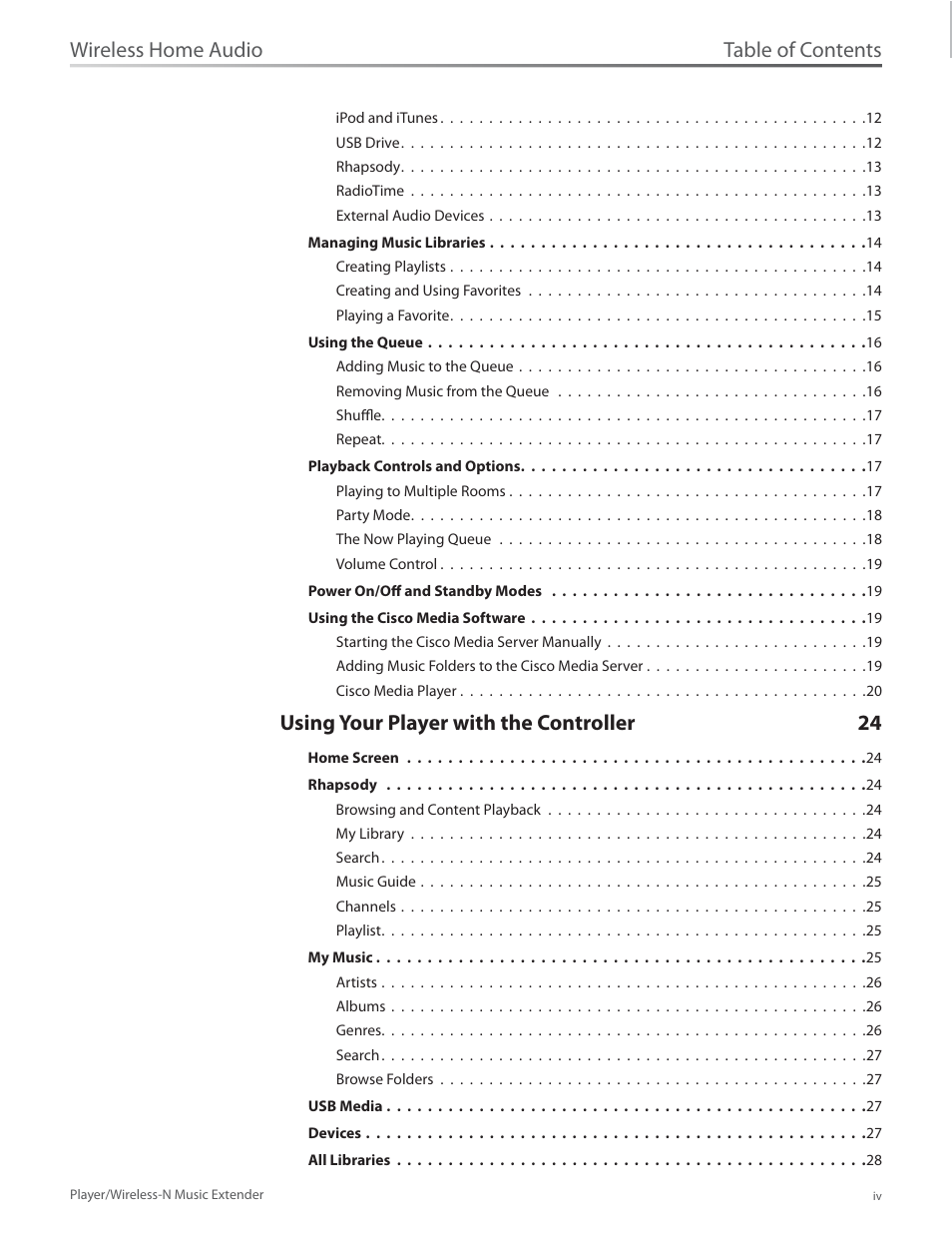 Linksys Player / Wireless-N Music Extender DMP100 User Manual | Page 5 / 60