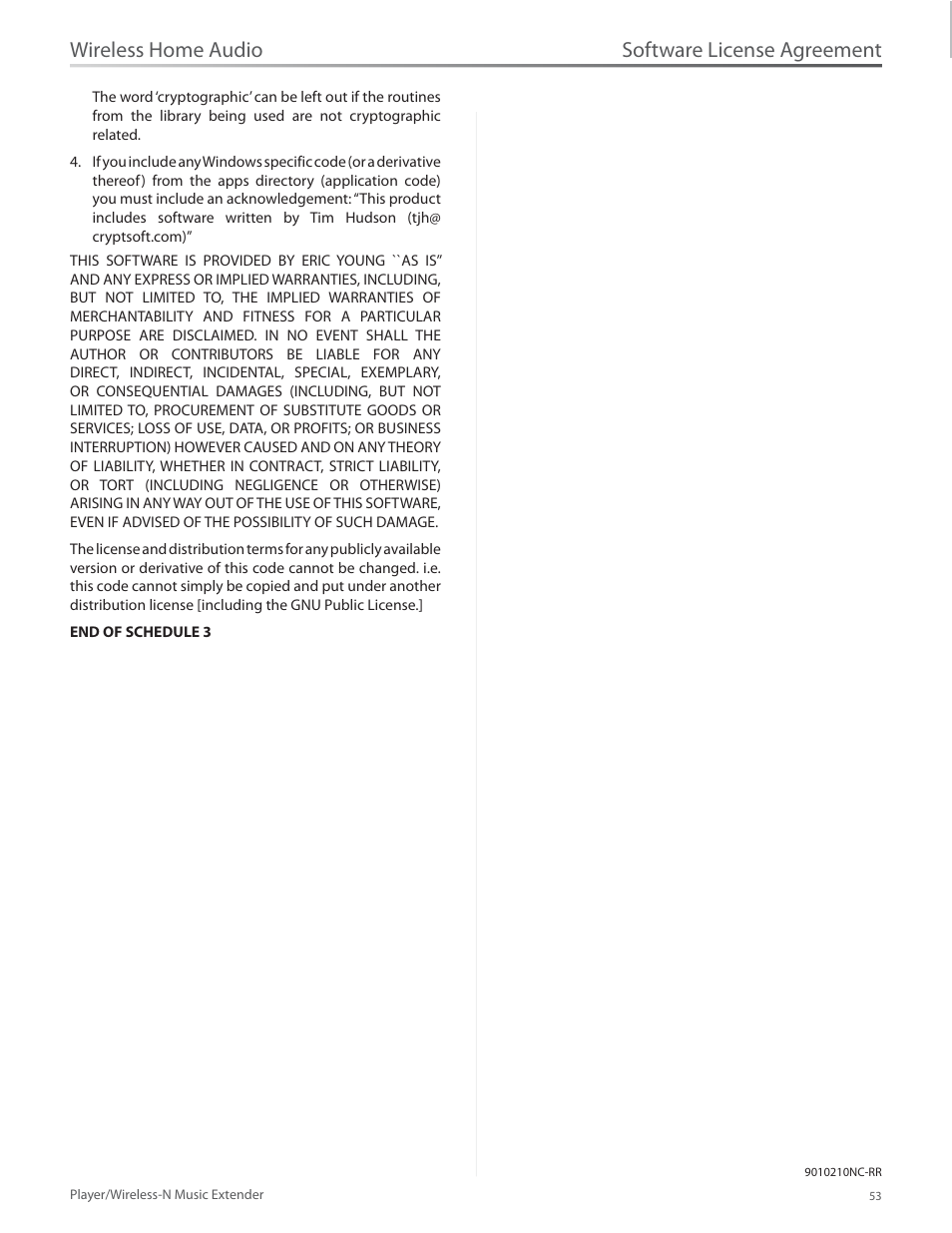 Software license agreement, Wireless home audio | Linksys Player / Wireless-N Music Extender DMP100 User Manual | Page 60 / 60