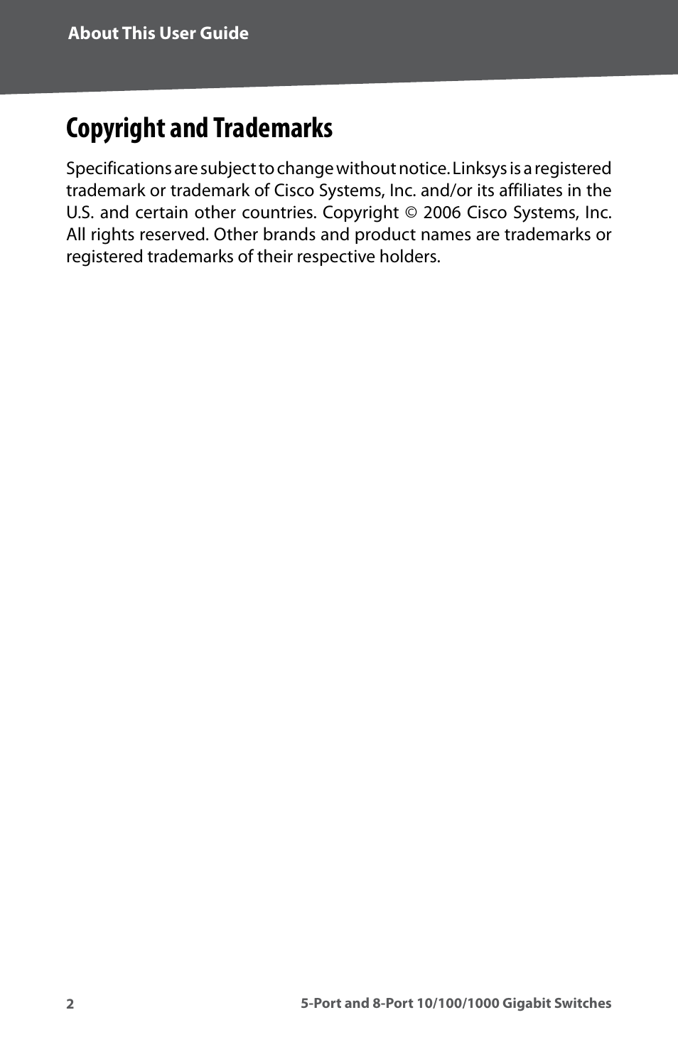 Copyright and trademarks | Linksys SD2005 User Manual | Page 6 / 28