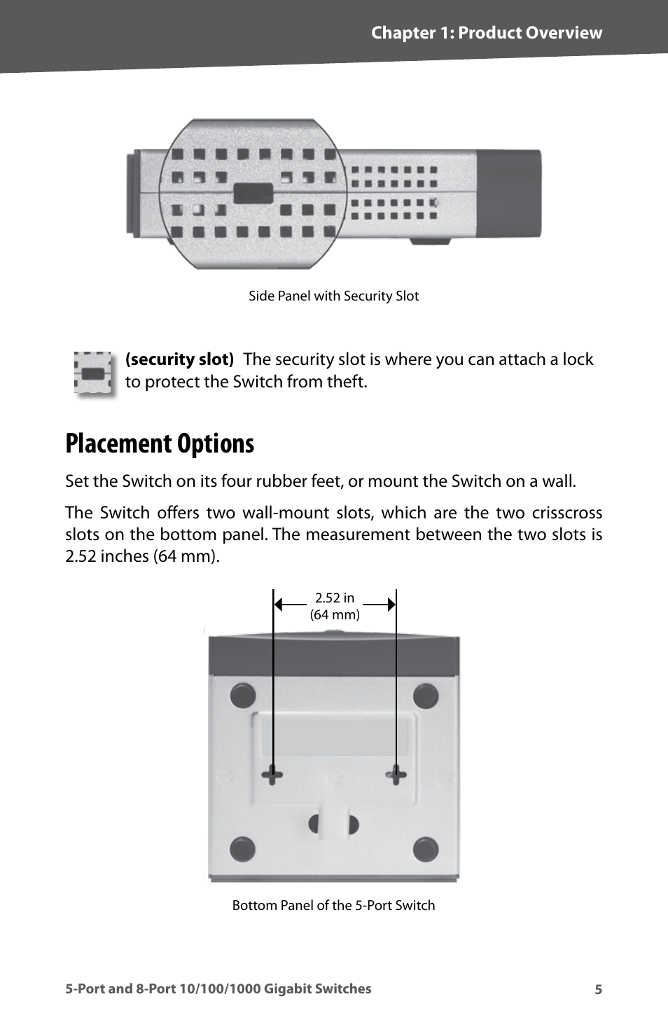 Placement options | Linksys SD2005 User Manual | Page 9 / 28
