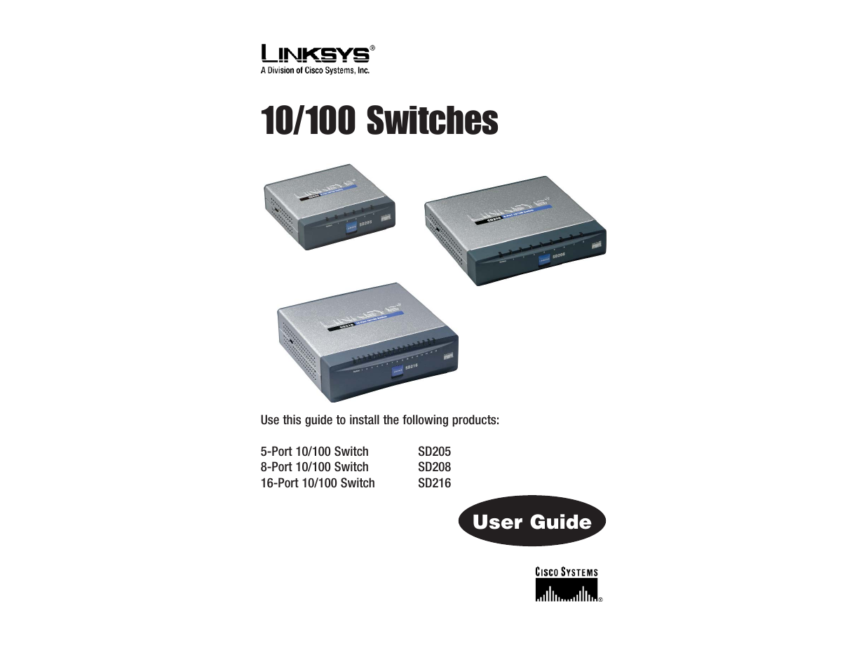 Linksys SD216 User Manual | 9 pages