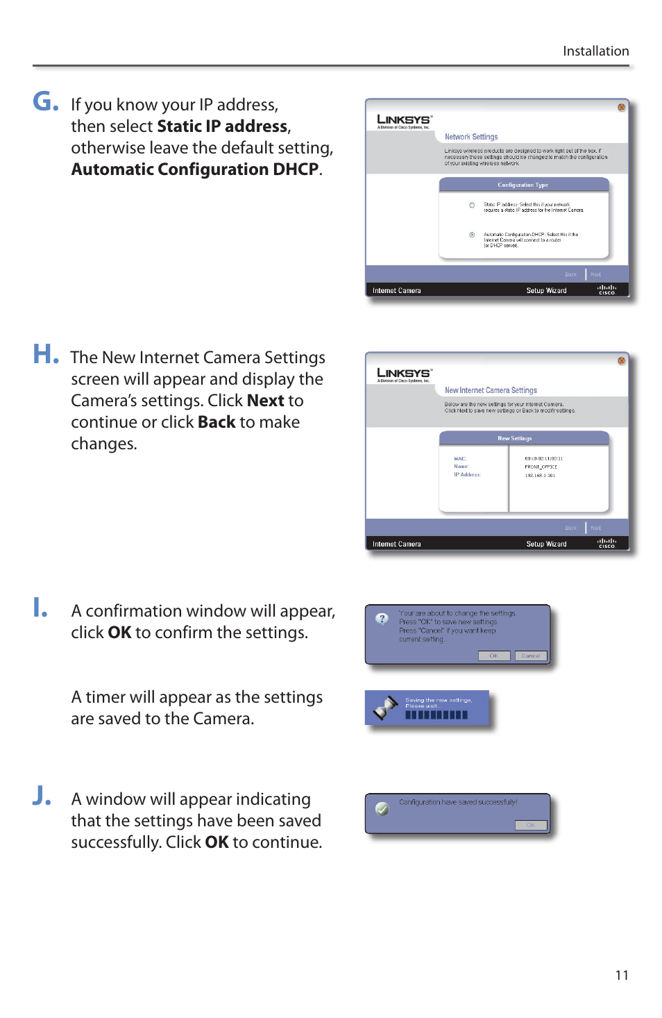 G. h. i. j | Linksys PVC2300 User Manual | Page 11 / 16