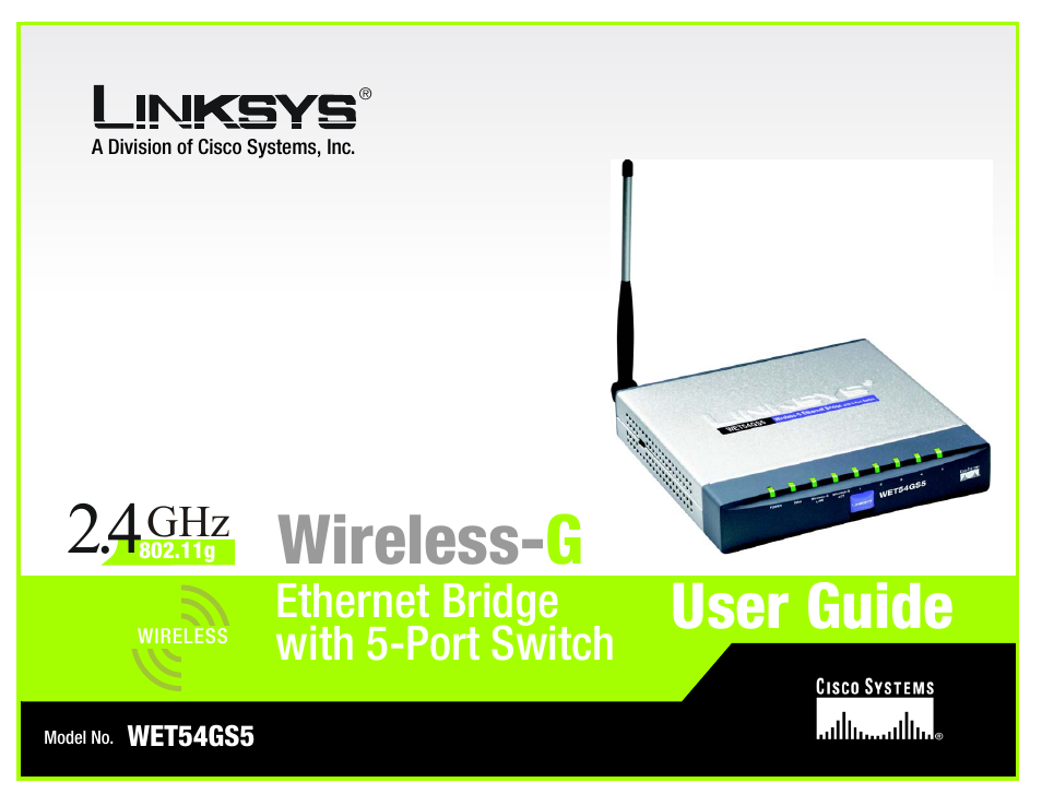 Linksys WET54GS5 User Manual | 69 pages