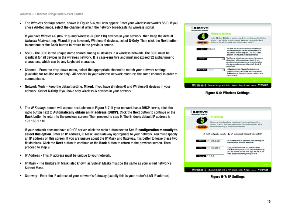 Linksys WET54GS5 User Manual | Page 21 / 69