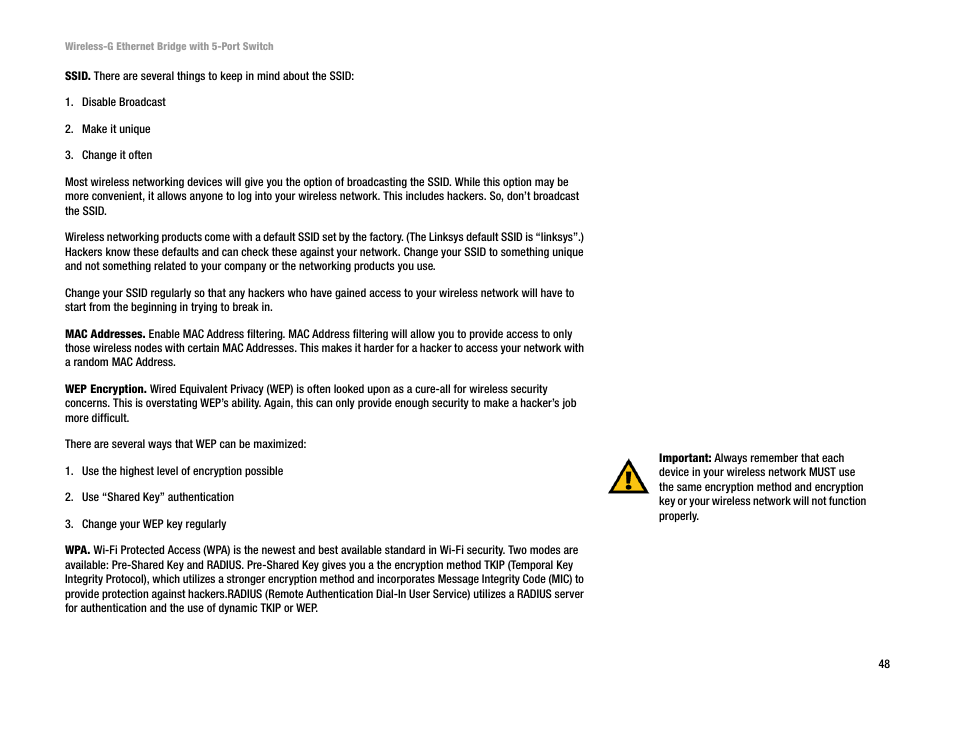 Linksys WET54GS5 User Manual | Page 54 / 69