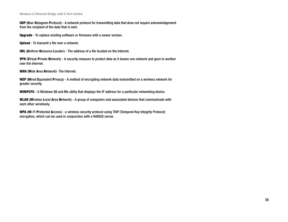 Linksys WET54GS5 User Manual | Page 64 / 69