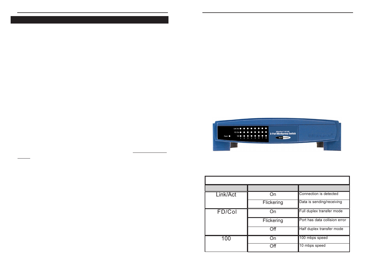 Led configuration chart | Linksys AUTOSENSING WORKGROUP SWITCH EZXS55W User Manual | Page 6 / 10
