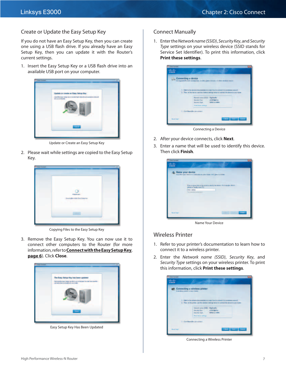 Wireless printer | Linksys E3000 User Manual | Page 10 / 80