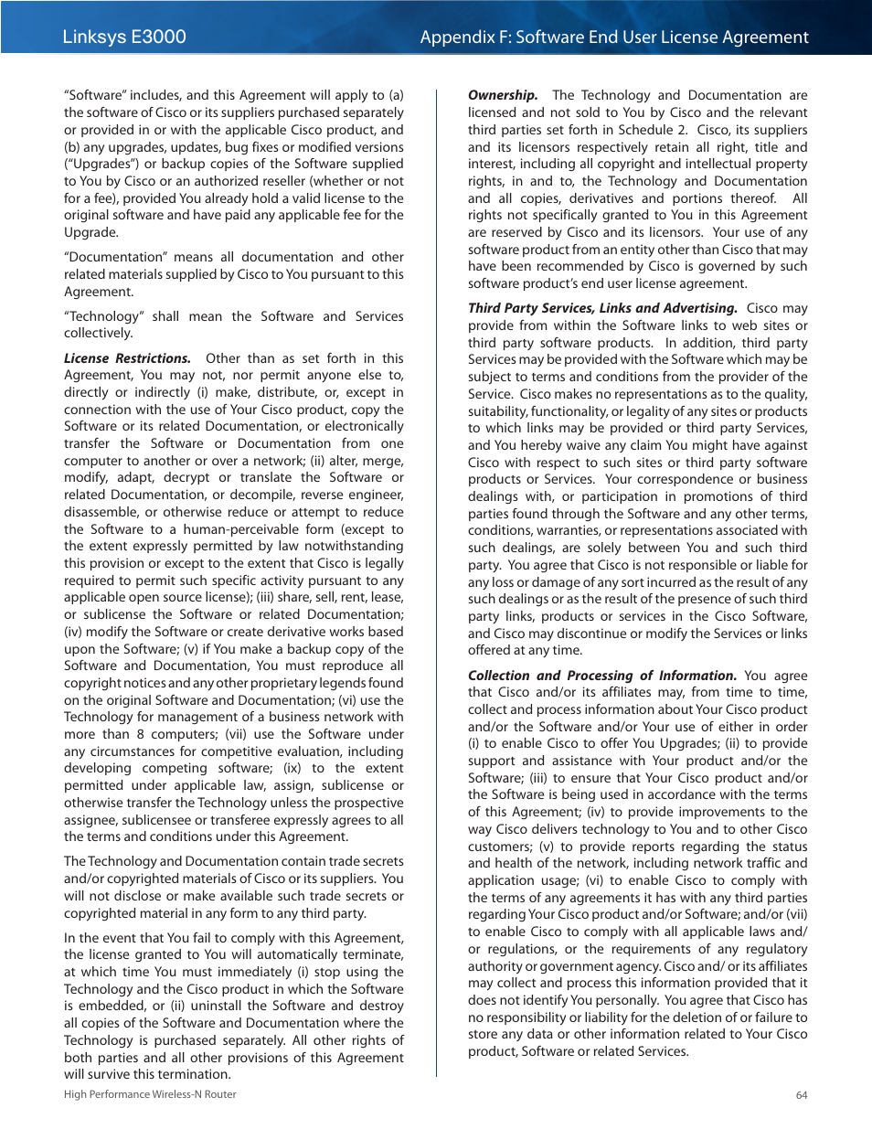 Linksys E3000 User Manual | Page 67 / 80