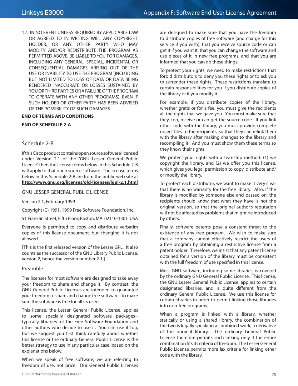 Linksys E3000 User Manual | Page 73 / 80