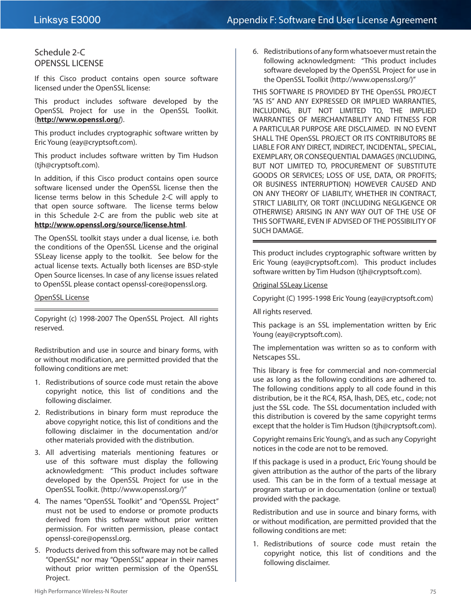 Linksys E3000 User Manual | Page 78 / 80