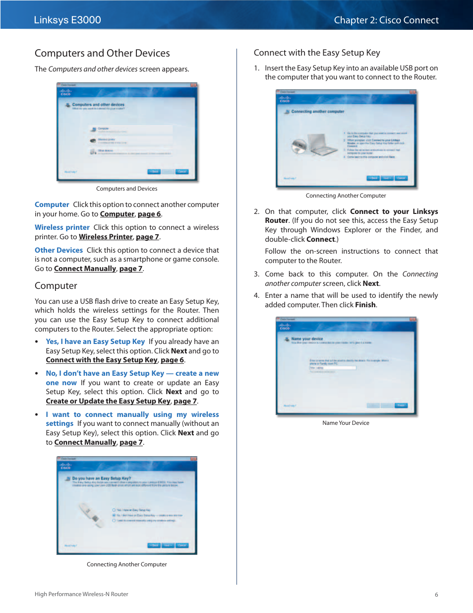 Computers and other devices, Computer | Linksys E3000 User Manual | Page 9 / 80