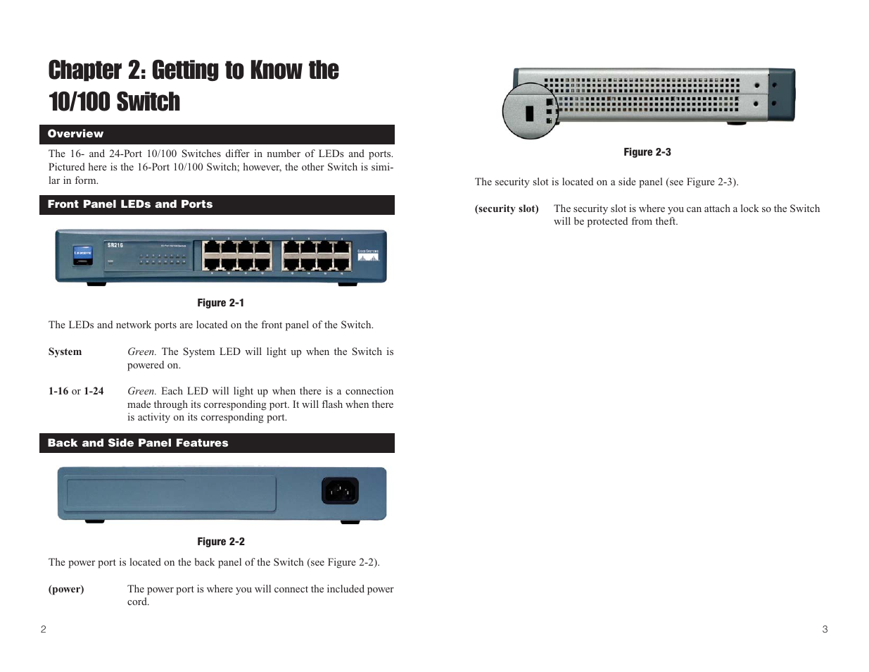Chapter 2: getting to know the 10/100 switch | Linksys SR216 User Manual | Page 4 / 9