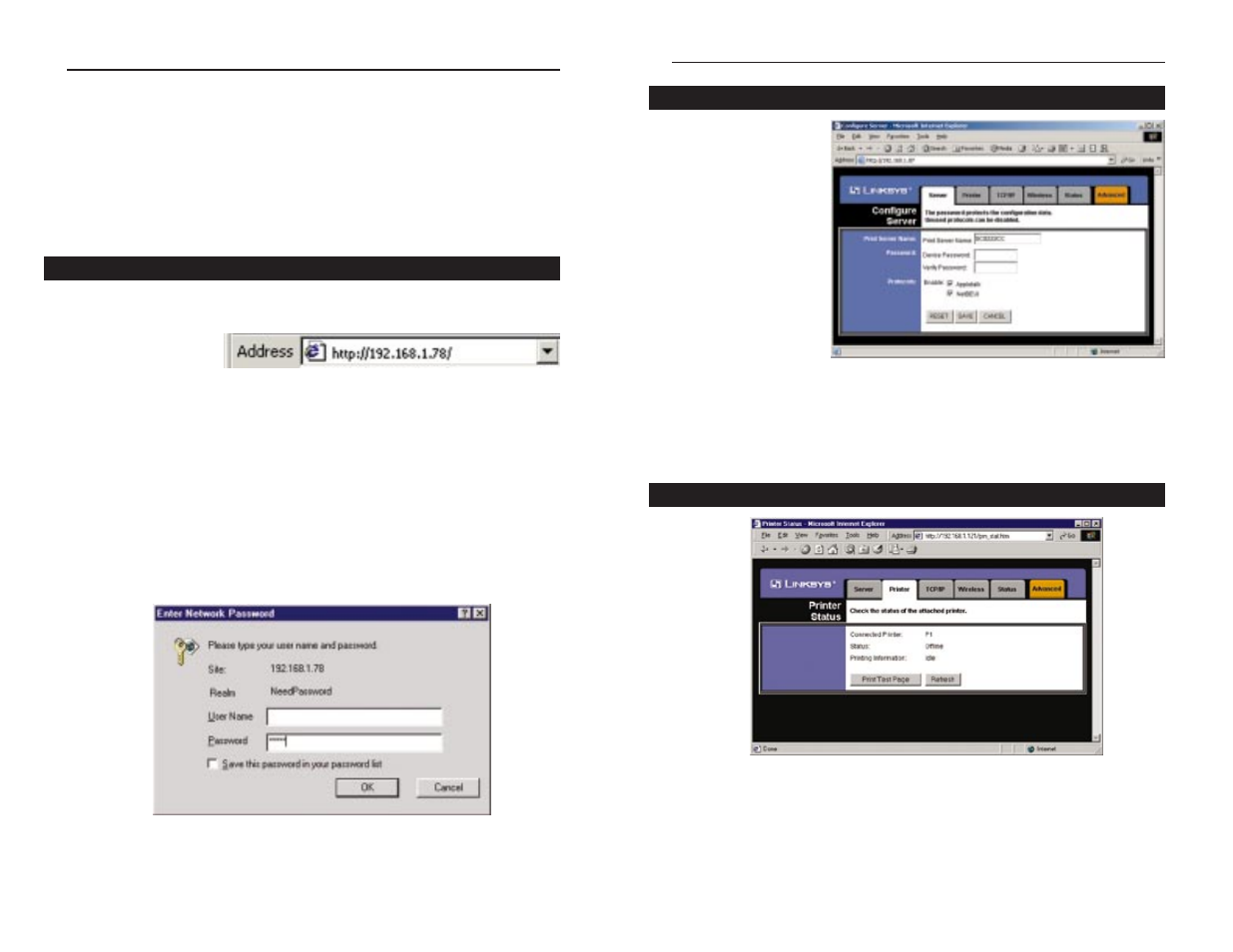 Chapter 6: configuring the etherfast | Linksys PPS1UW User Manual | Page 15 / 32