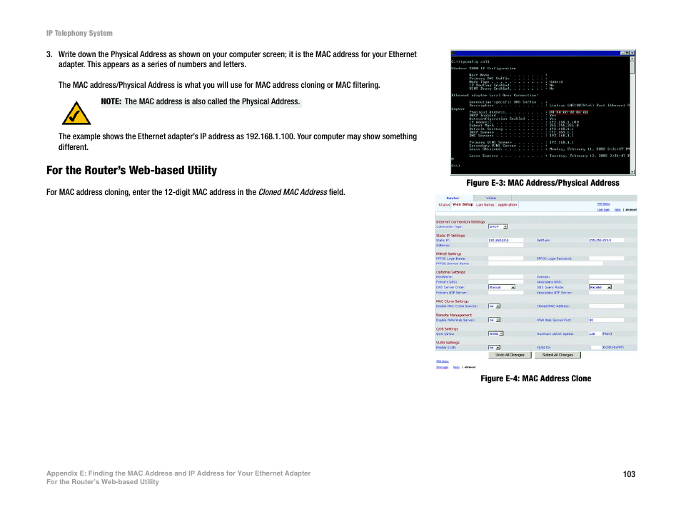 For the router’s web-based utility | Linksys SPA9000 User Manual | Page 110 / 128