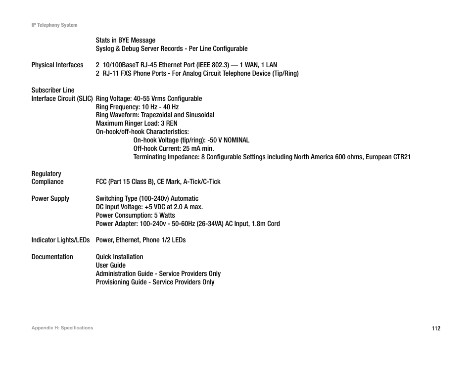 Linksys SPA9000 User Manual | Page 119 / 128