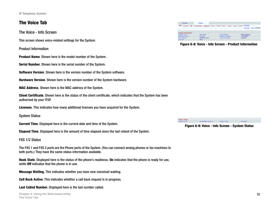 The voice tab | Linksys SPA9000 User Manual | Page 38 / 128