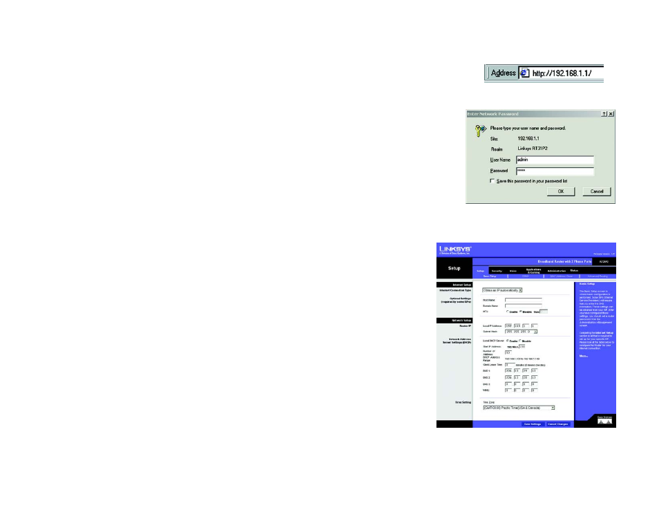 How to access the web-based utility, The setup tab - basic setup | Linksys RT31P2 User Manual | Page 18 / 73