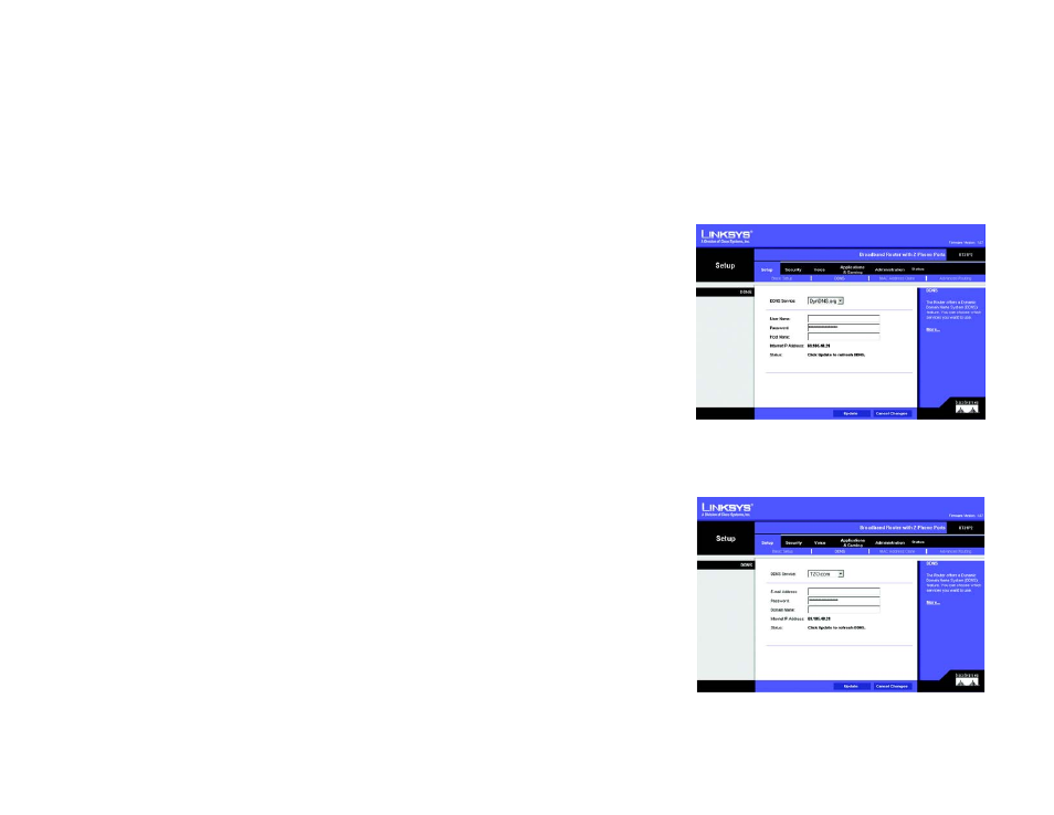 The setup tab - ddns | Linksys RT31P2 User Manual | Page 24 / 73