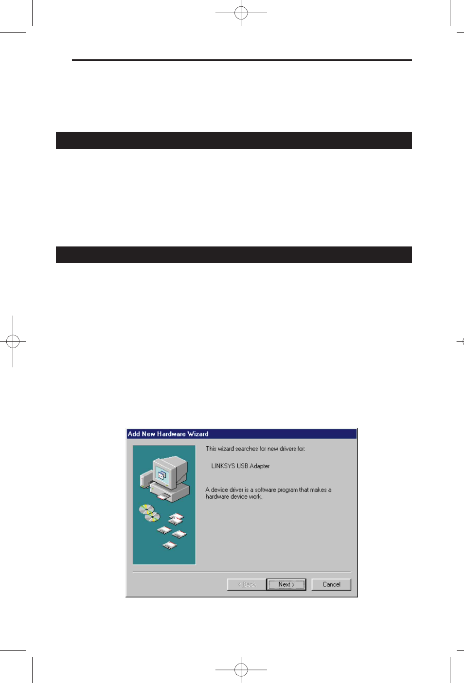 Windows 98 installation & setup | Linksys HomeLink Phoneline + 10/100 USB Network Adapter USB100H1 User Manual | Page 12 / 44