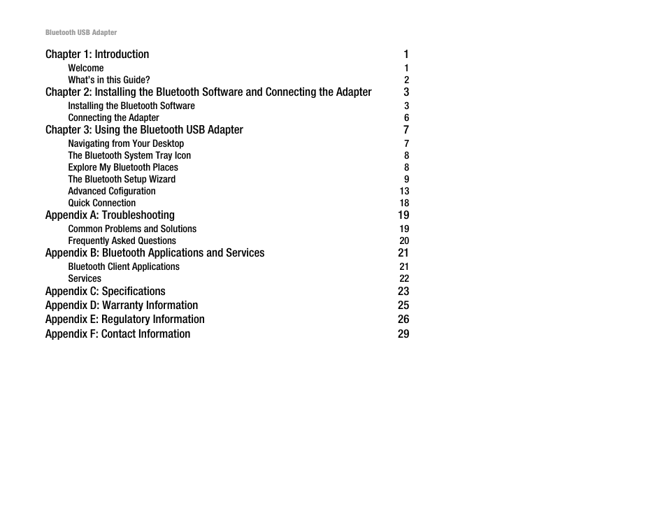 Linksys USBBT100 User Manual | Page 3 / 33