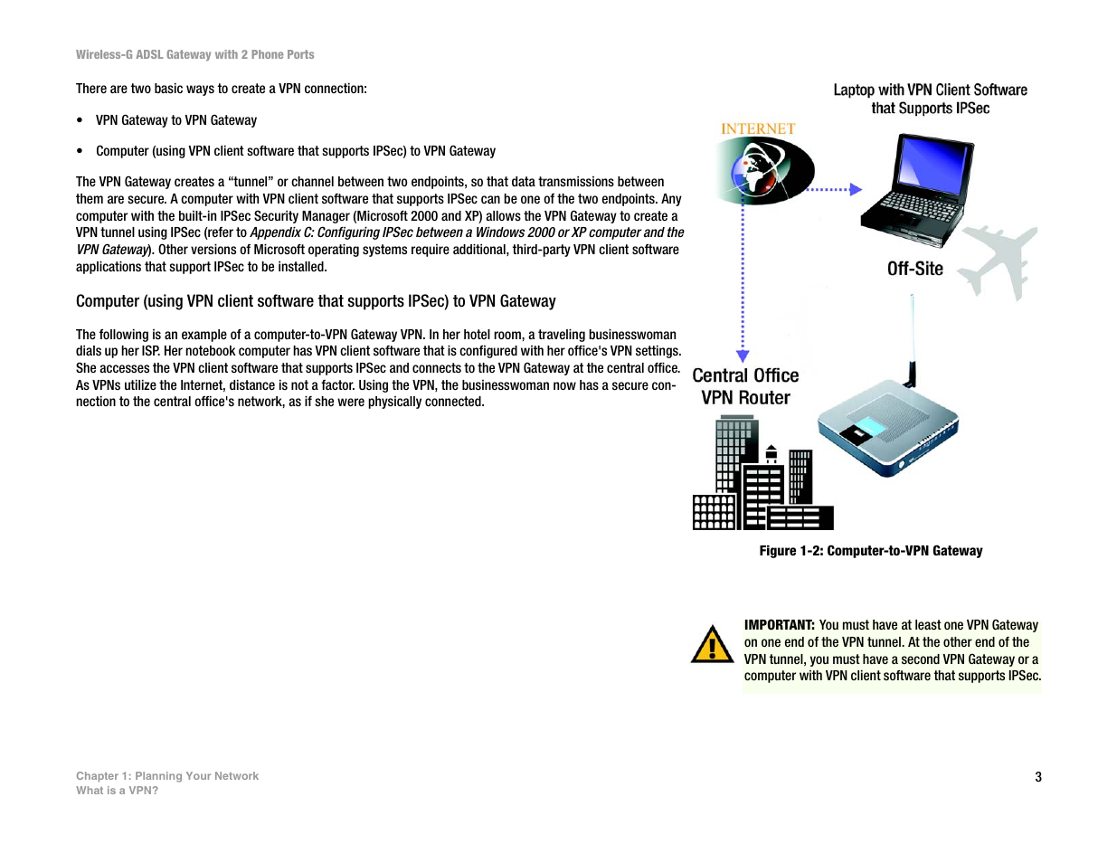 Linksys 2.4 GHz 802.11g Wireless-G ADSL Gateway with 2 Ports WAG54GP2 User Manual | Page 12 / 137