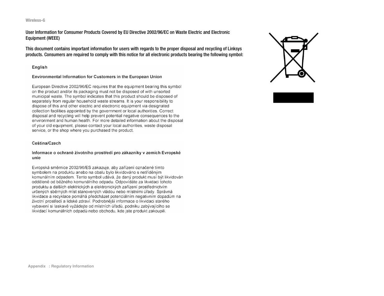 Linksys 2.4 GHz 802.11g Wireless-G ADSL Gateway with 2 Ports WAG54GP2 User Manual | Page 131 / 137