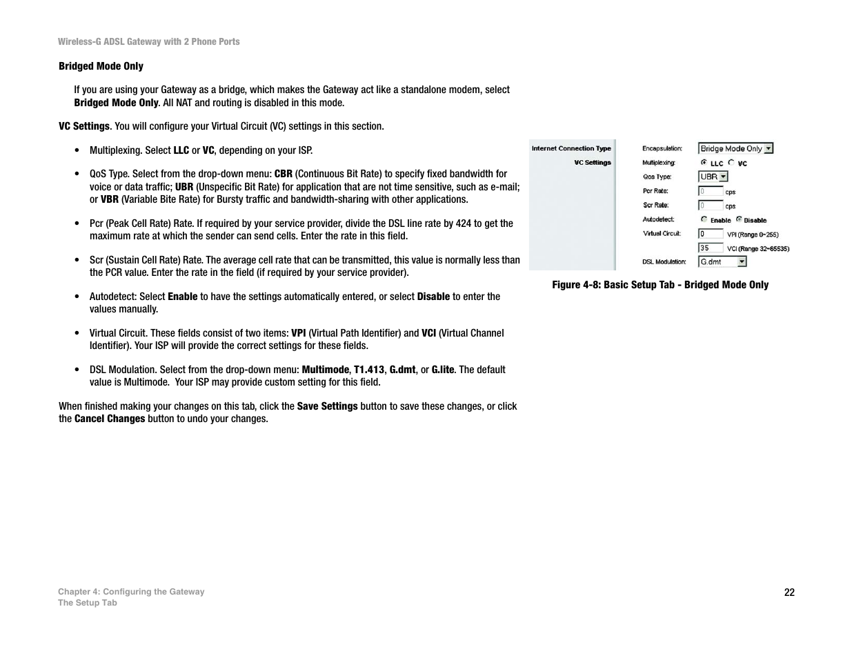 Linksys 2.4 GHz 802.11g Wireless-G ADSL Gateway with 2 Ports WAG54GP2 User Manual | Page 31 / 137