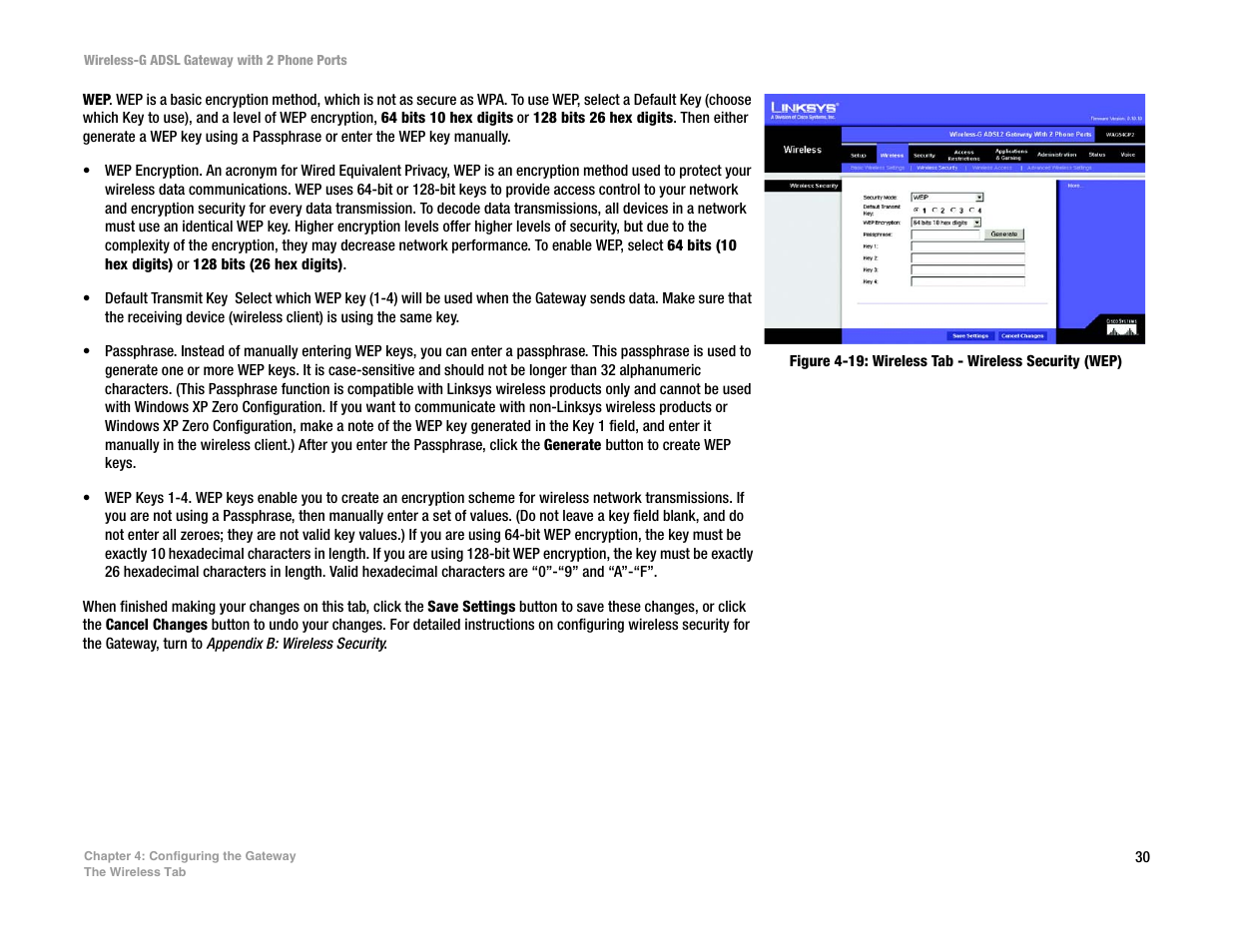 Linksys 2.4 GHz 802.11g Wireless-G ADSL Gateway with 2 Ports WAG54GP2 User Manual | Page 39 / 137