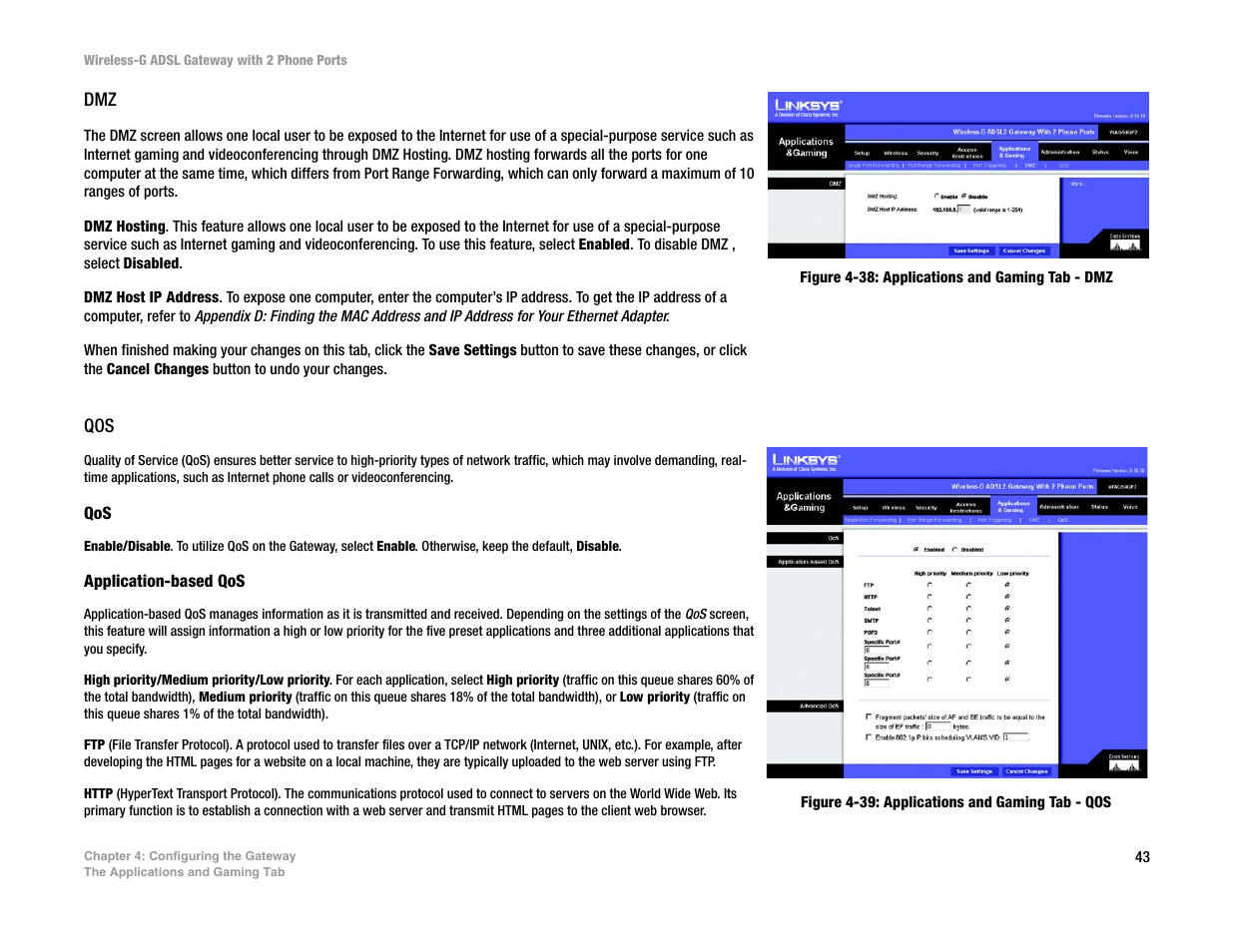 Linksys 2.4 GHz 802.11g Wireless-G ADSL Gateway with 2 Ports WAG54GP2 User Manual | Page 52 / 137
