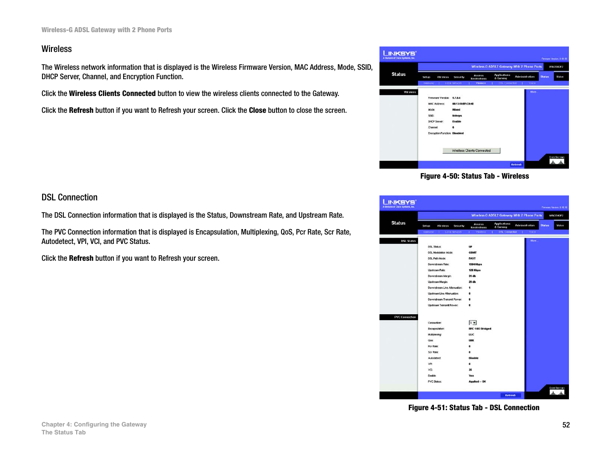 Linksys 2.4 GHz 802.11g Wireless-G ADSL Gateway with 2 Ports WAG54GP2 User Manual | Page 61 / 137