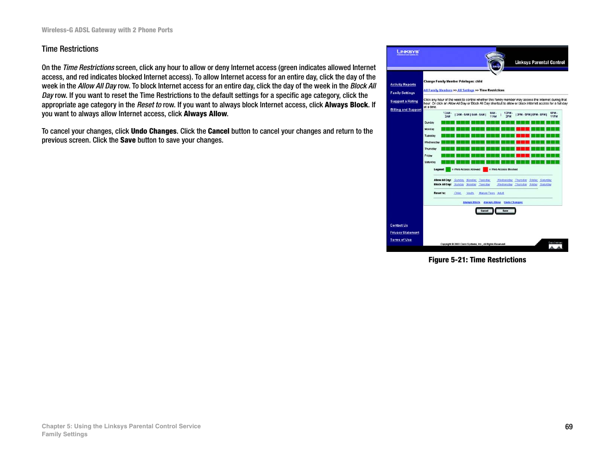 Linksys 2.4 GHz 802.11g Wireless-G ADSL Gateway with 2 Ports WAG54GP2 User Manual | Page 77 / 137