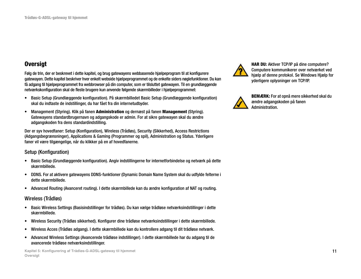 Oversigt | Linksys UWAG200G User Manual | Page 111 / 867