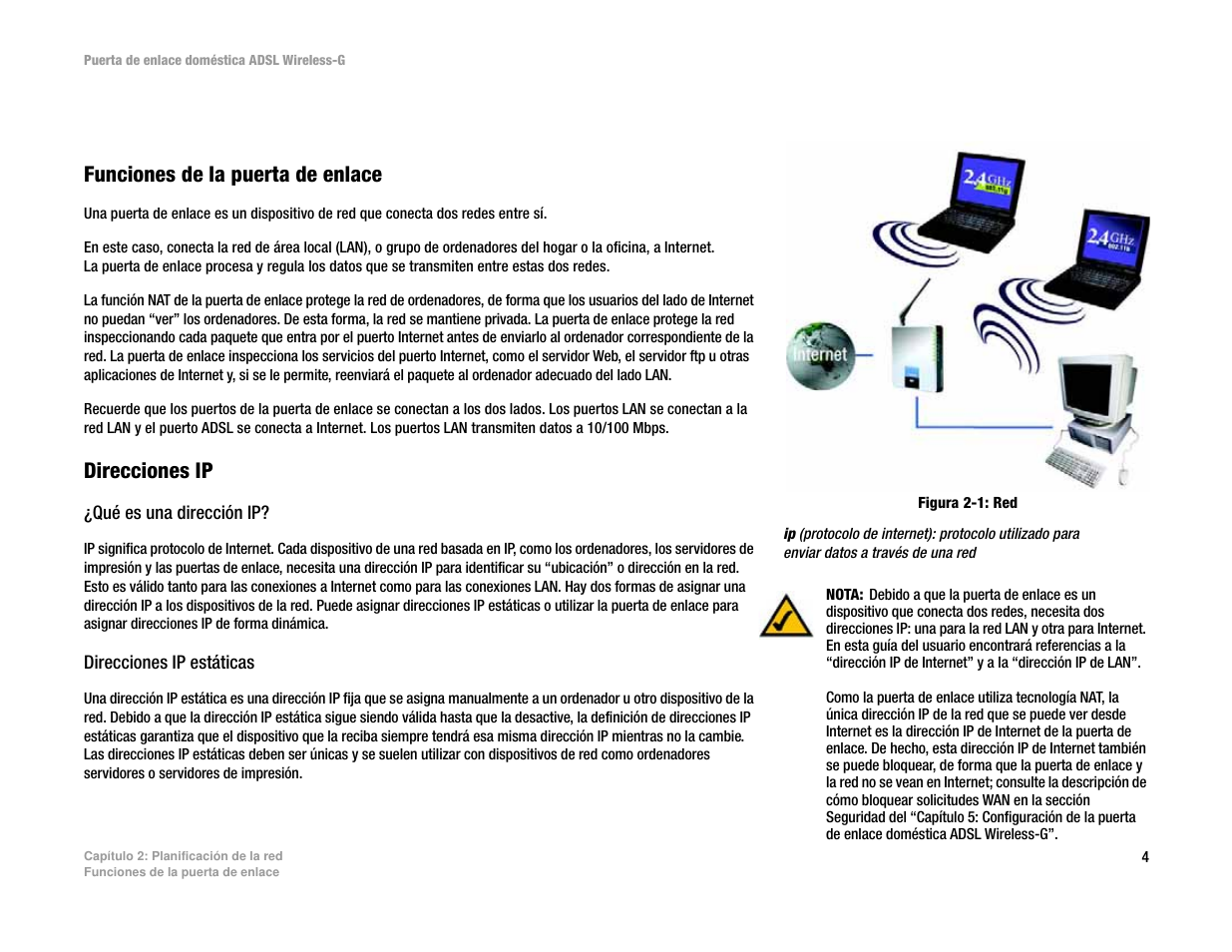 Capítulo 2: planificación de la red, C apítulo 2: planificación de la red | Linksys UWAG200G User Manual | Page 303 / 867