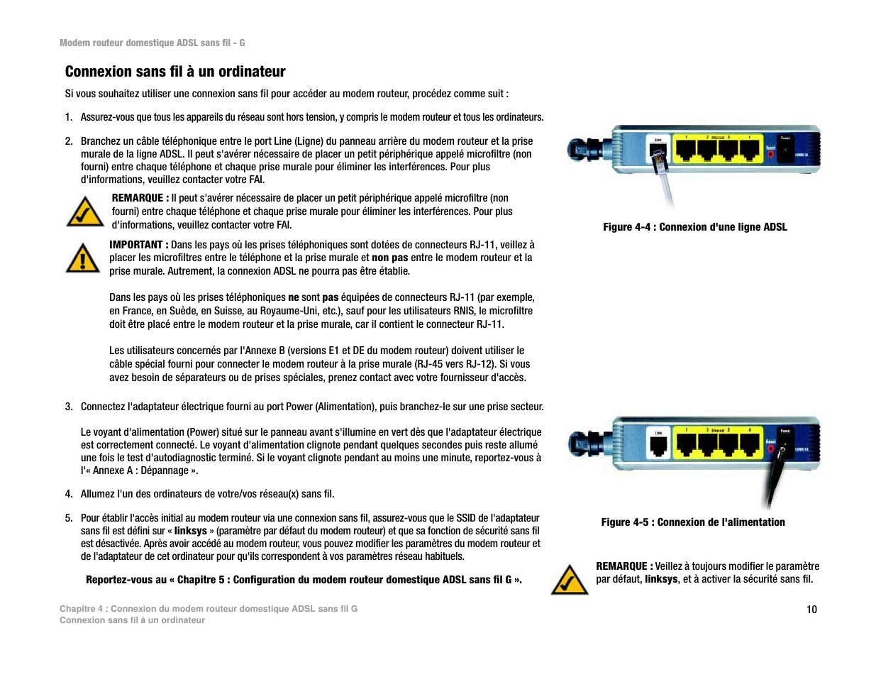Connexion sans fil à un ordinateur | Linksys UWAG200G User Manual | Page 404 / 867