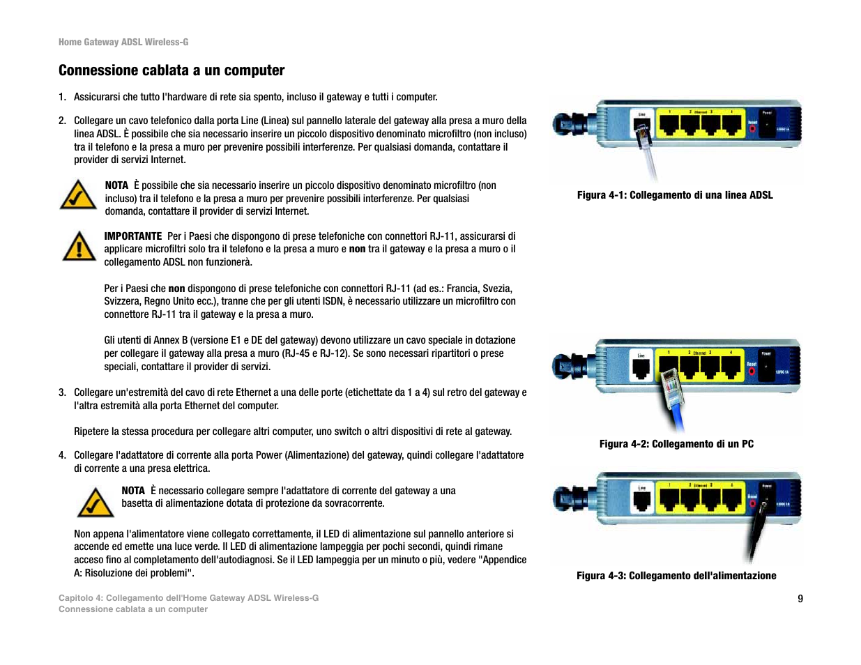 Connessione cablata a un computer | Linksys UWAG200G User Manual | Page 498 / 867