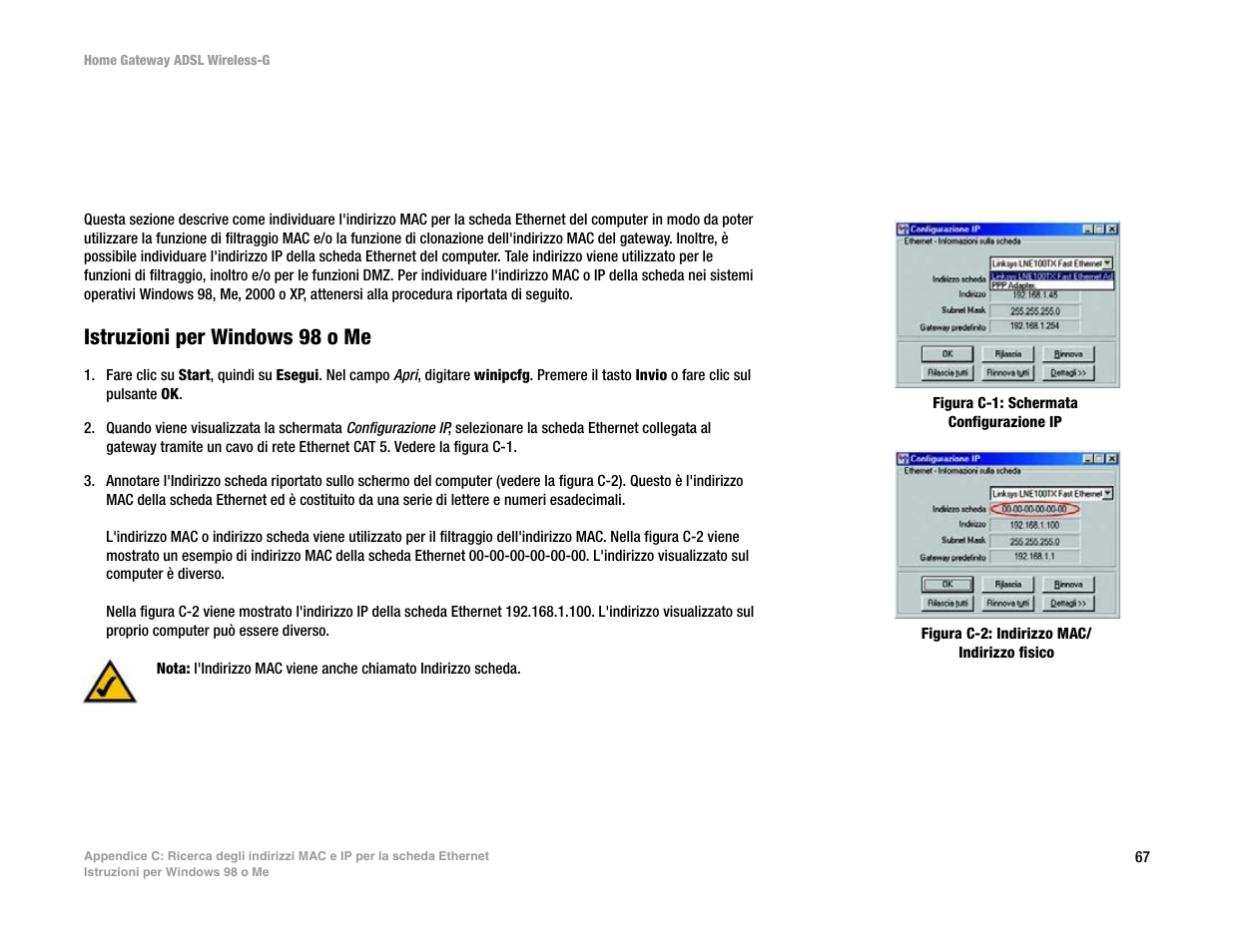 Istruzioni per windows 98 o me | Linksys UWAG200G User Manual | Page 556 / 867