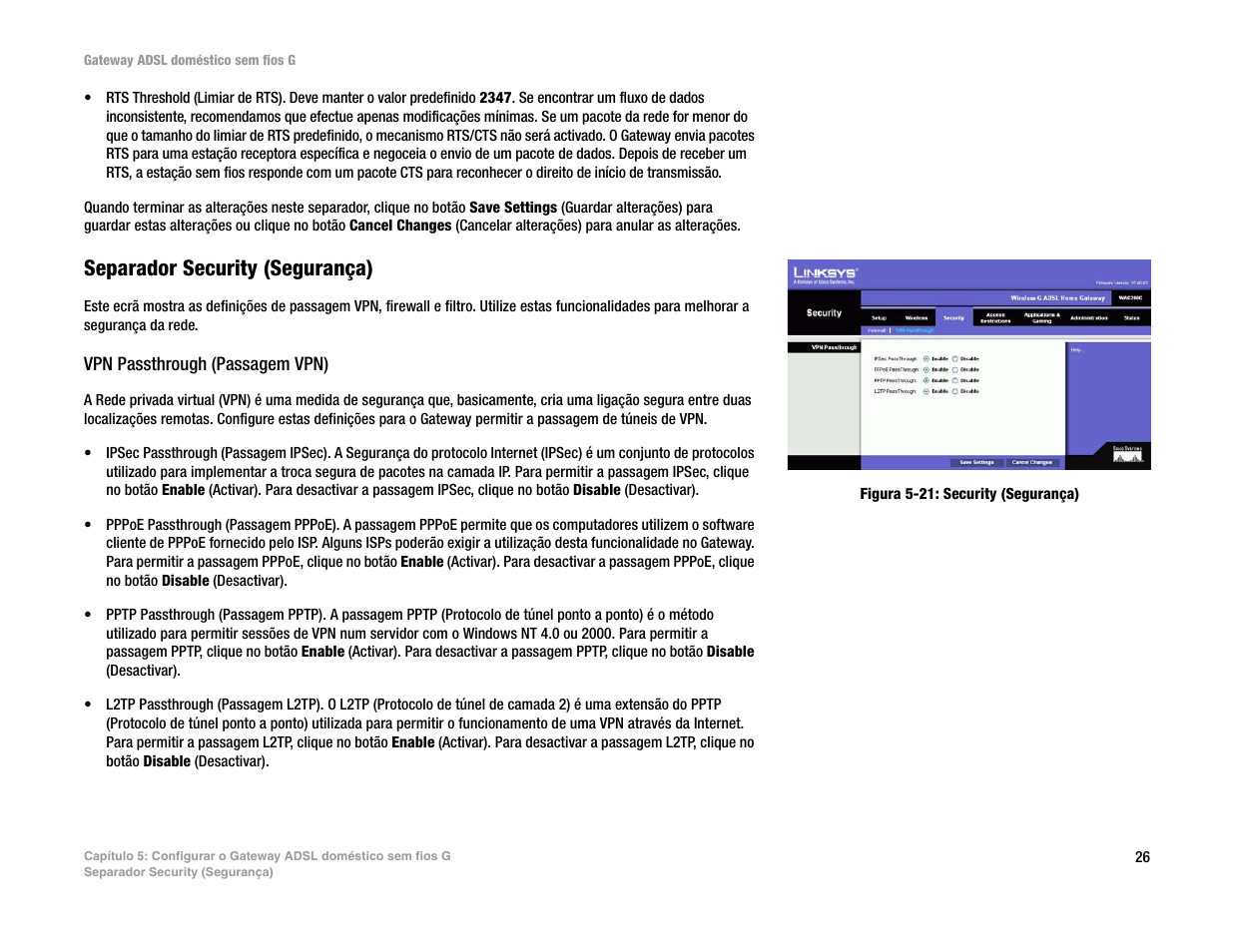 Separador security (segurança) | Linksys UWAG200G User Manual | Page 709 / 867