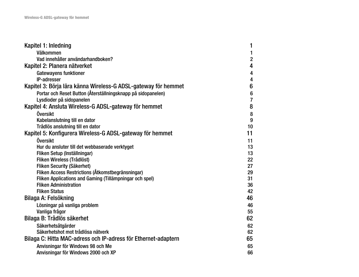 Innehåll | Linksys UWAG200G User Manual | Page 774 / 867