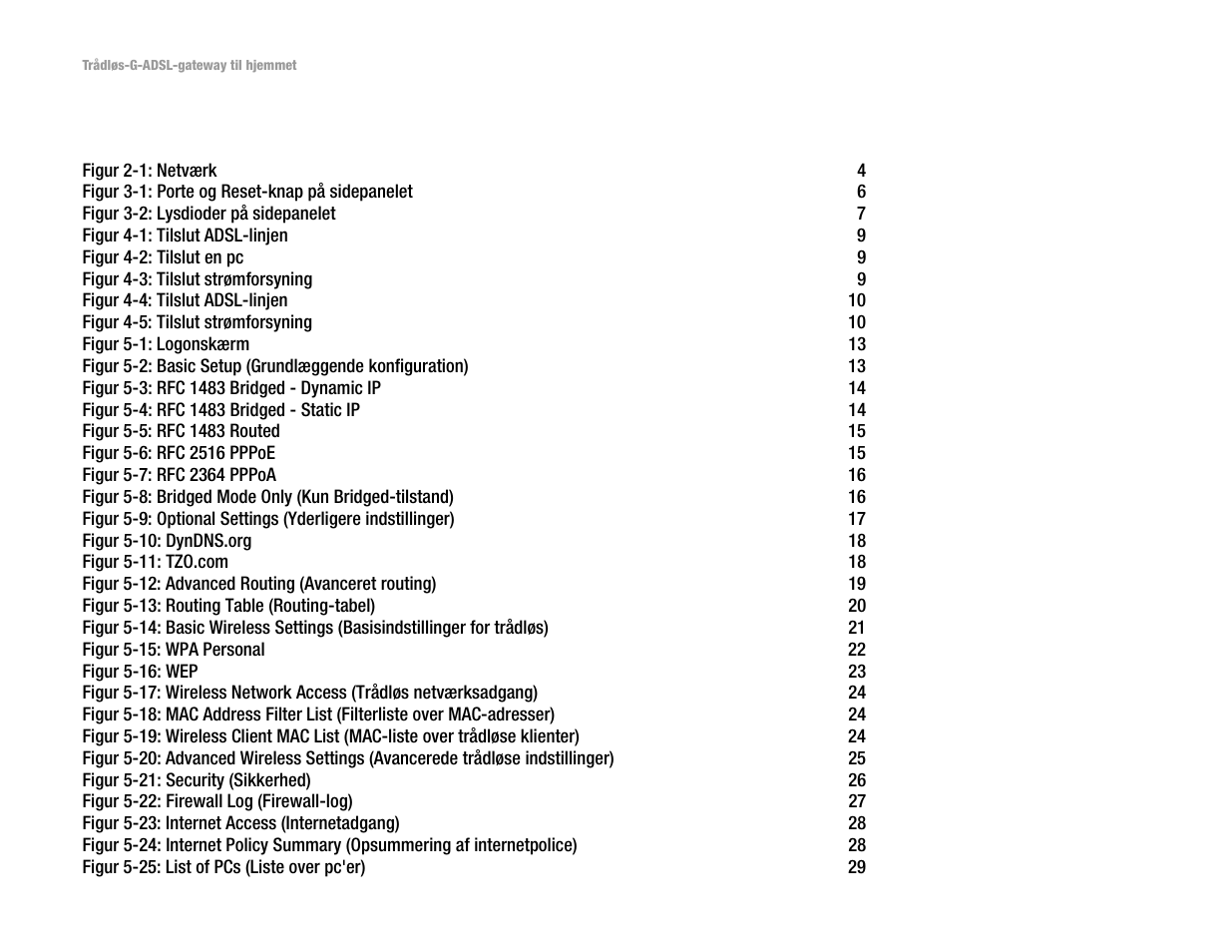 Liste over figurer | Linksys UWAG200G User Manual | Page 99 / 867