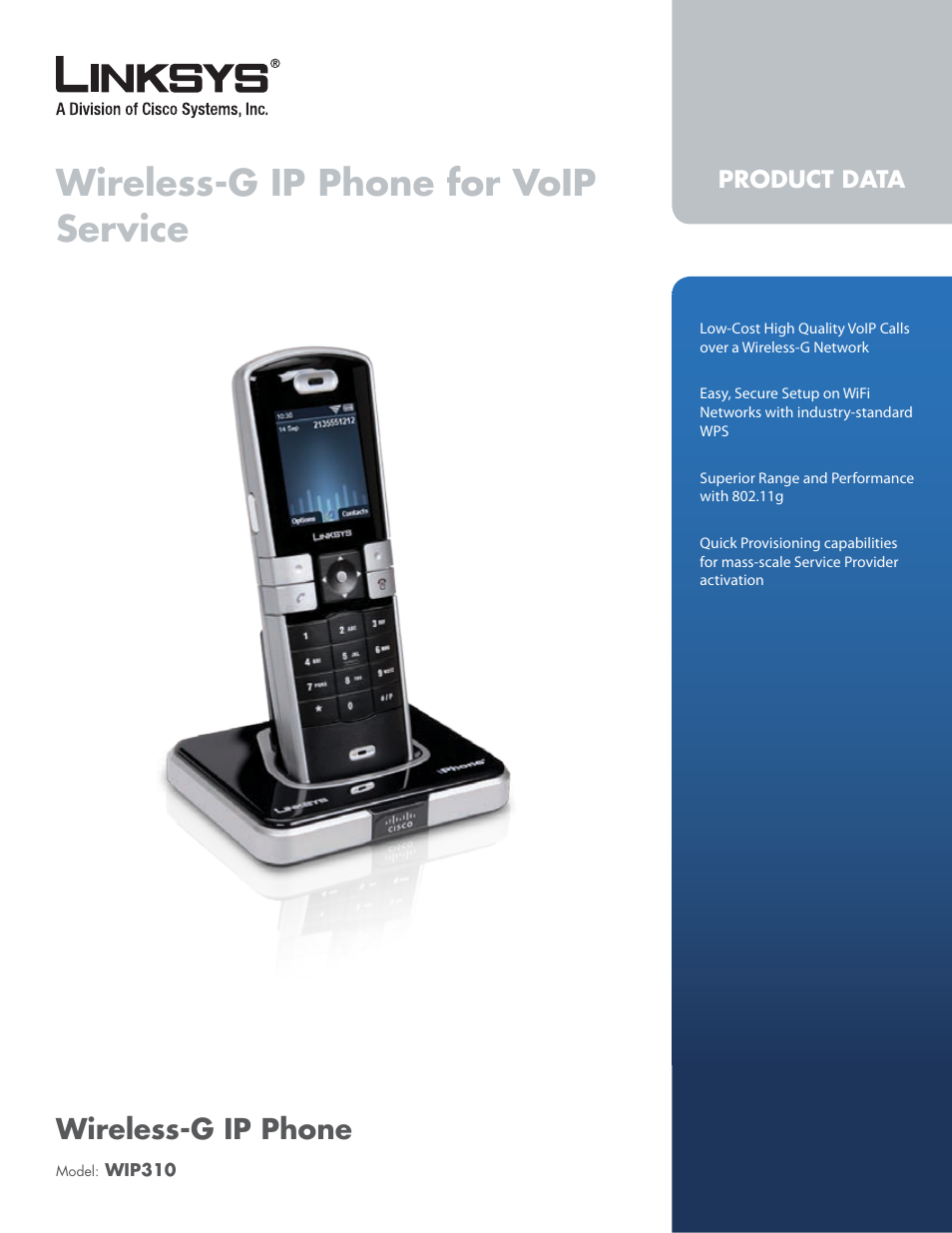 Linksys iPhone WIP310 User Manual | 4 pages