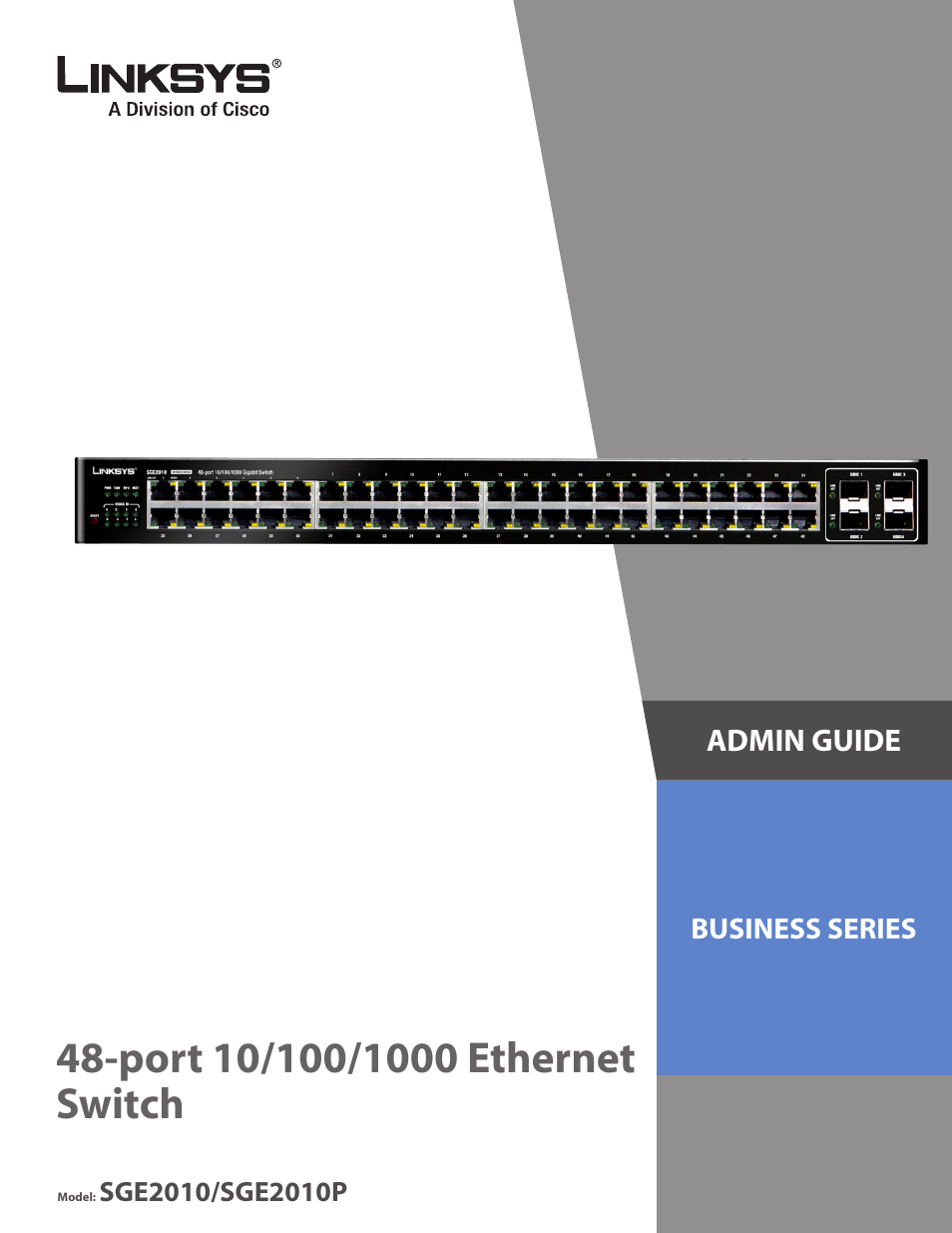 Linksys Ethernet SGE2010 User Manual | 66 pages