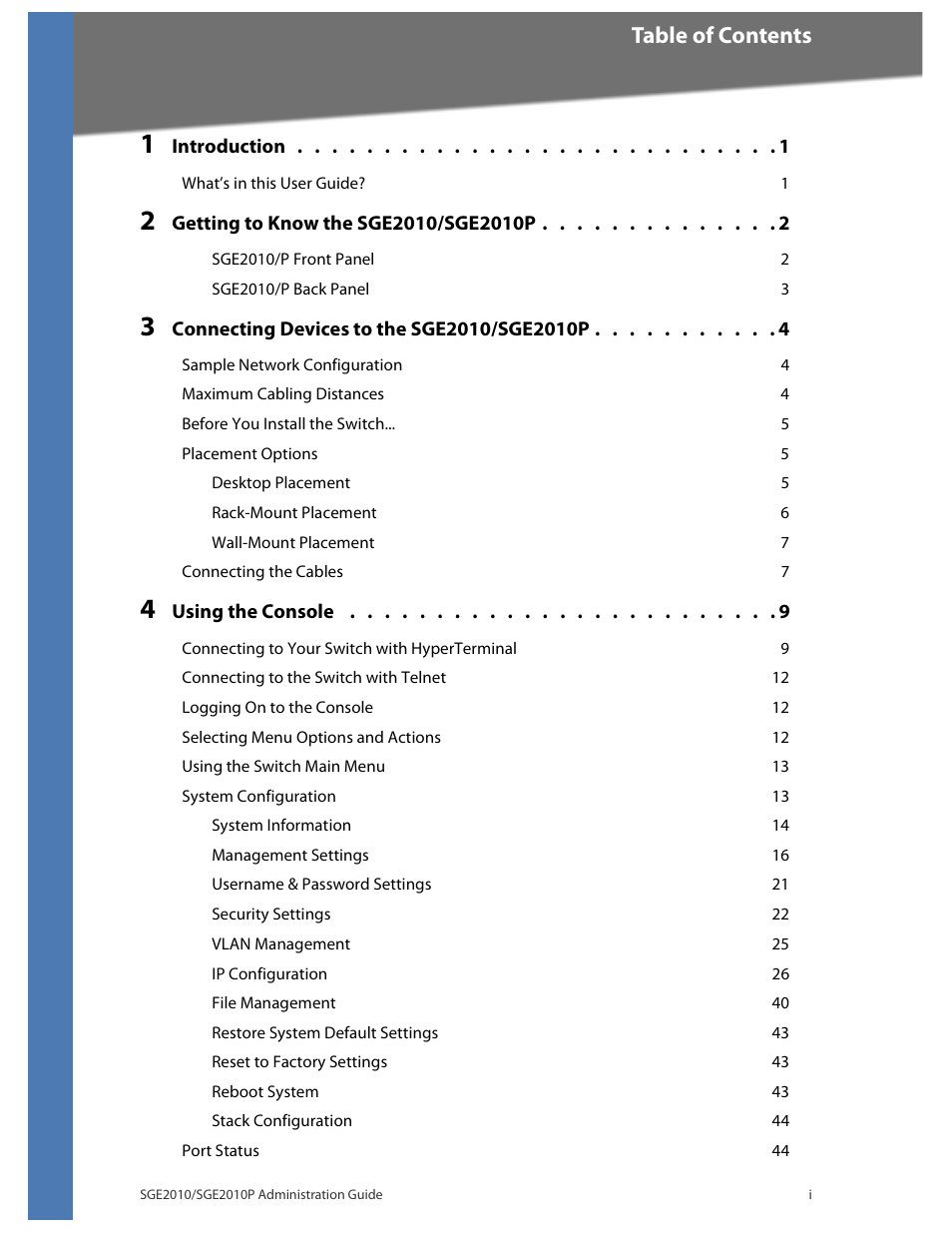 Linksys Ethernet SGE2010 User Manual | Page 2 / 66
