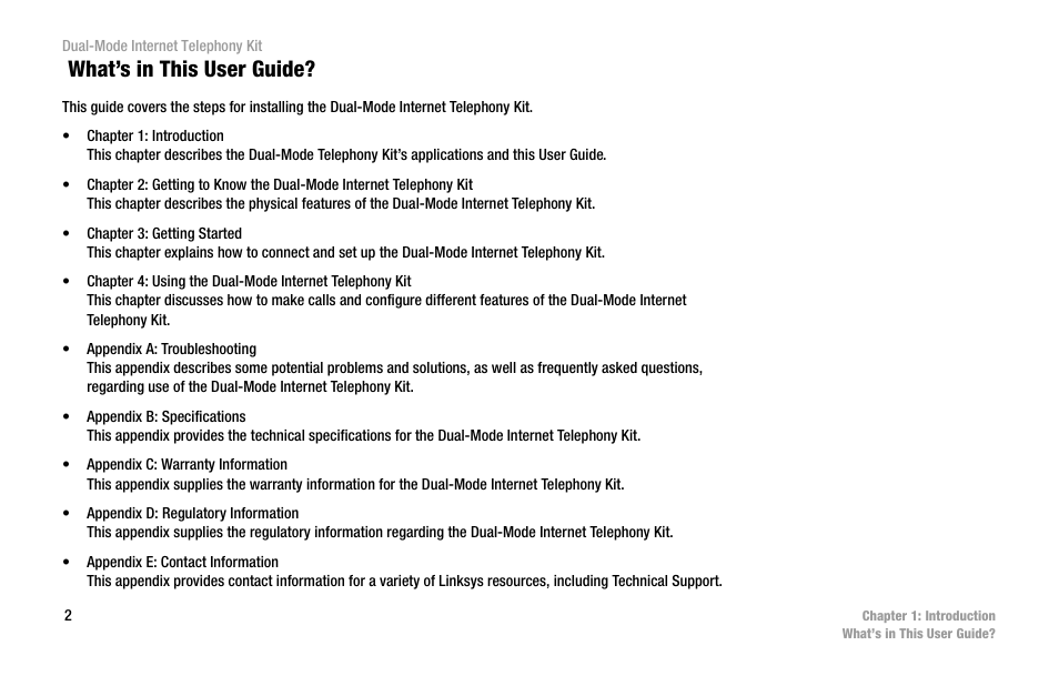 What’s in this user guide | Linksys iPhone CIT400 User Manual | Page 10 / 106