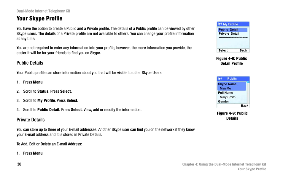 Your skype profile | Linksys iPhone CIT400 User Manual | Page 38 / 106