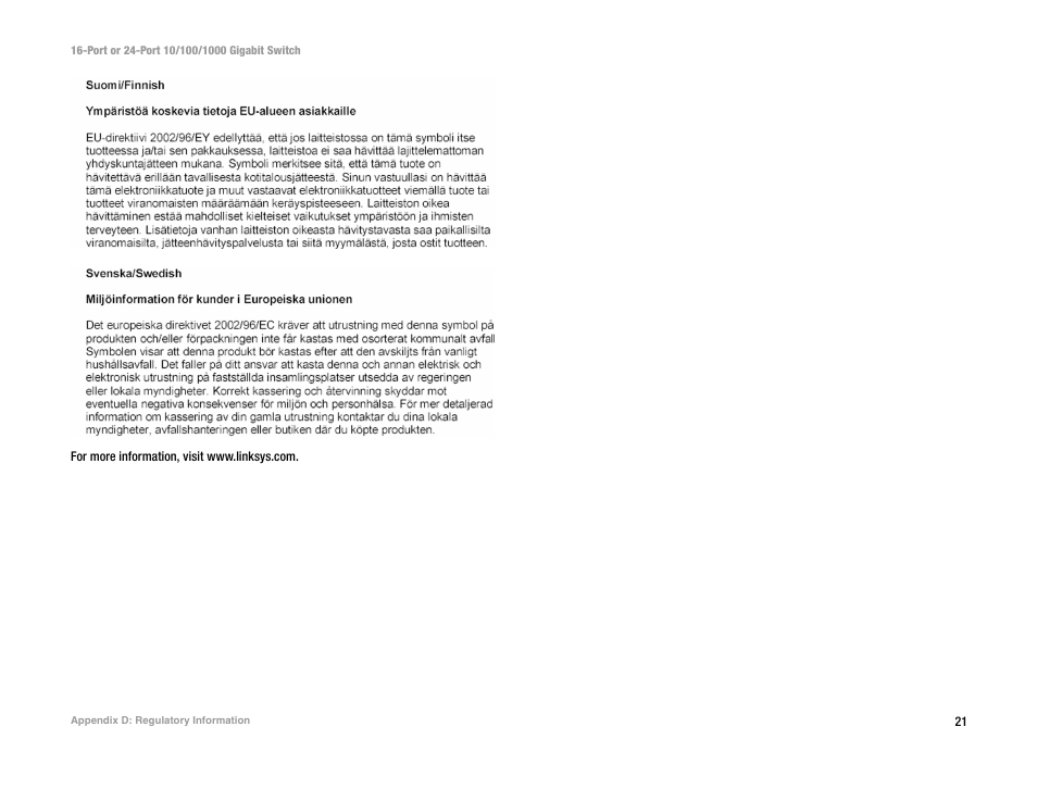 Linksys SR2024C User Manual | Page 25 / 26